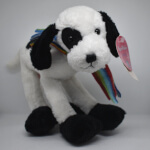 Russ Berrie Black and white poseable dog